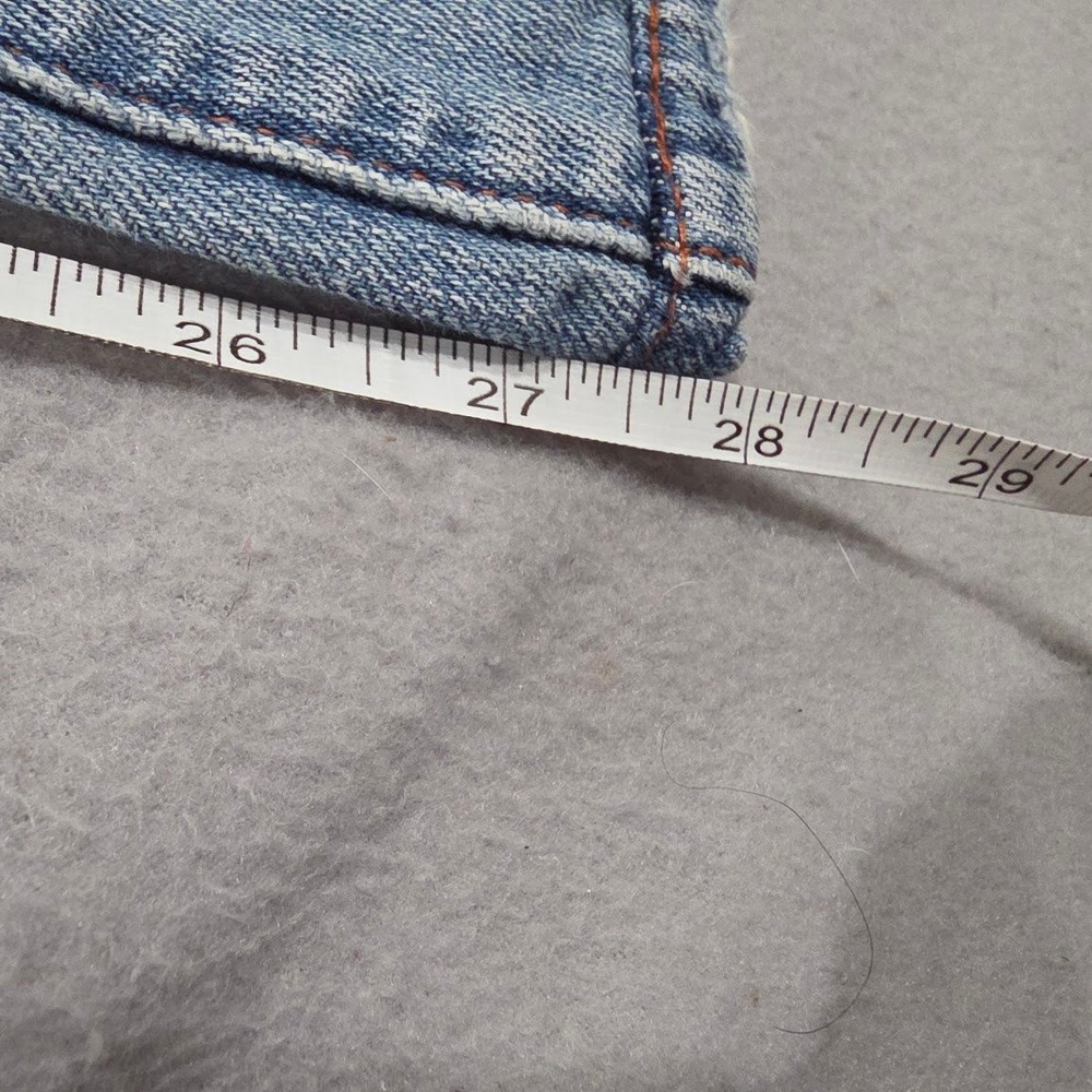 Y2K Abercrombie & Fitch Low Rise Distresed Bootcut Jeans Paint Splatter 0S 28x27 - Picture 3 of 10